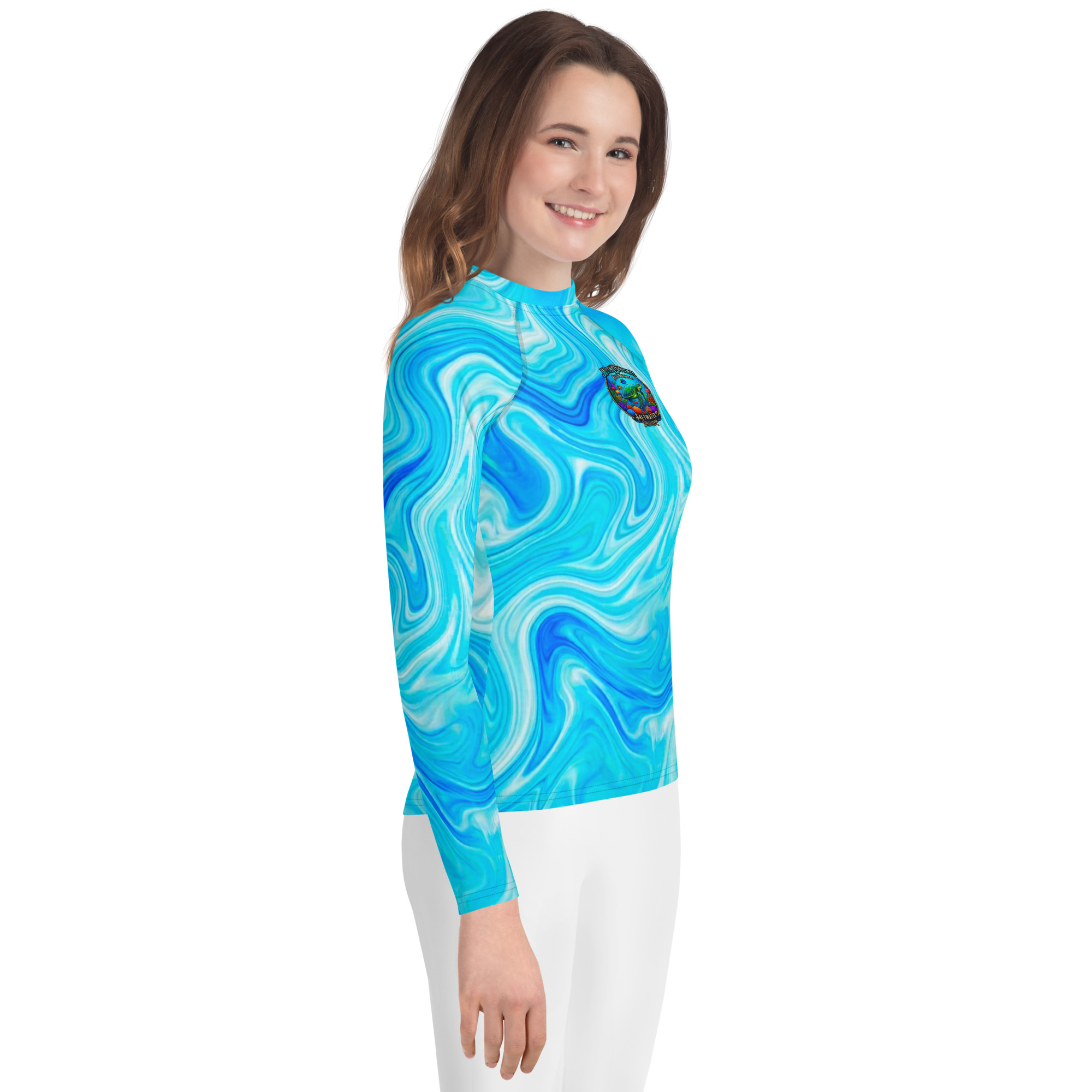 Sea Turtle Rash Guard Kids Sun Protection Shirt - Image 6
