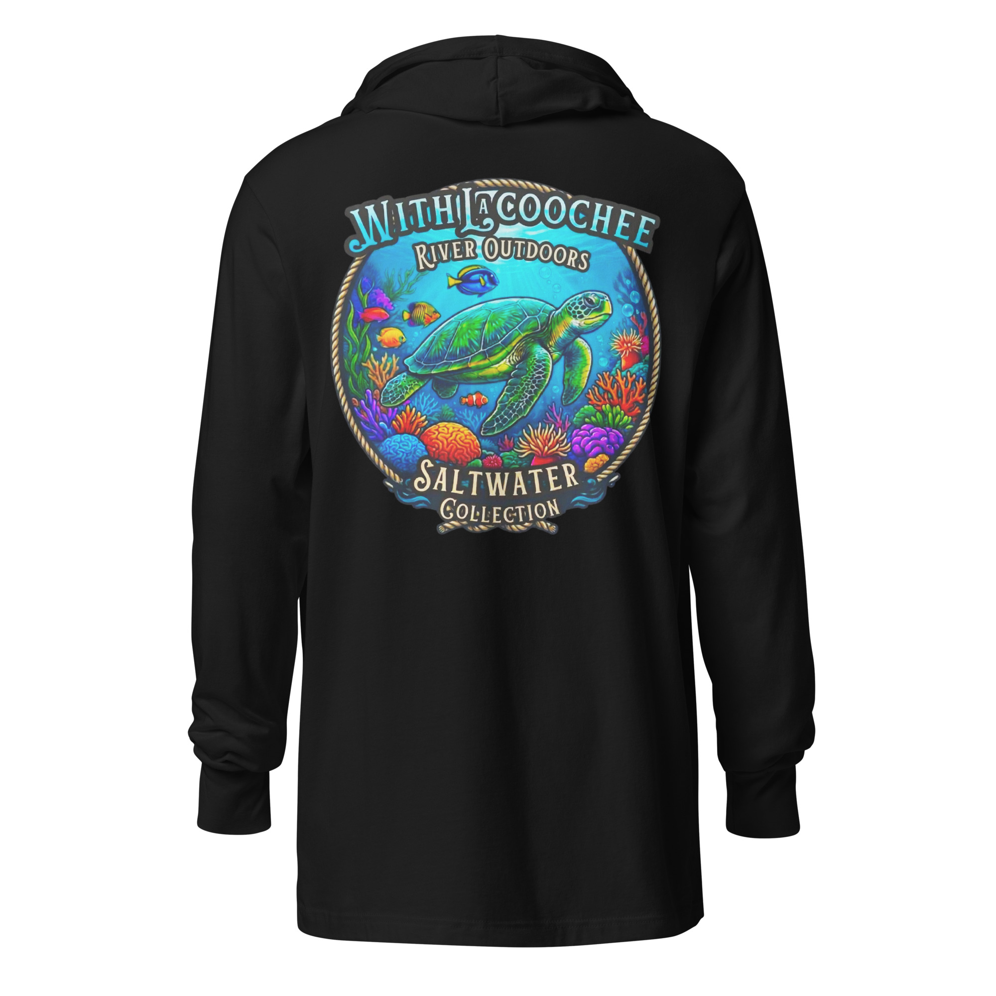 WRO Saltwater Collection Sea Turtle Hooded Long-Sleeve Tee | Withlacoochee River Outdoors - Image 24