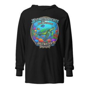 WRO Saltwater Collection sea turtle hooded long-sleeve tee by Withlacoochee River Outdoors