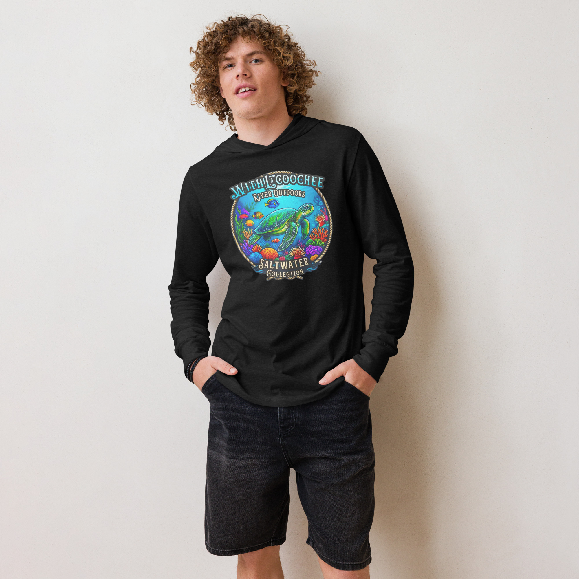 WRO Saltwater Collection Sea Turtle Hooded Long-Sleeve Tee | Withlacoochee River Outdoors - Image 10