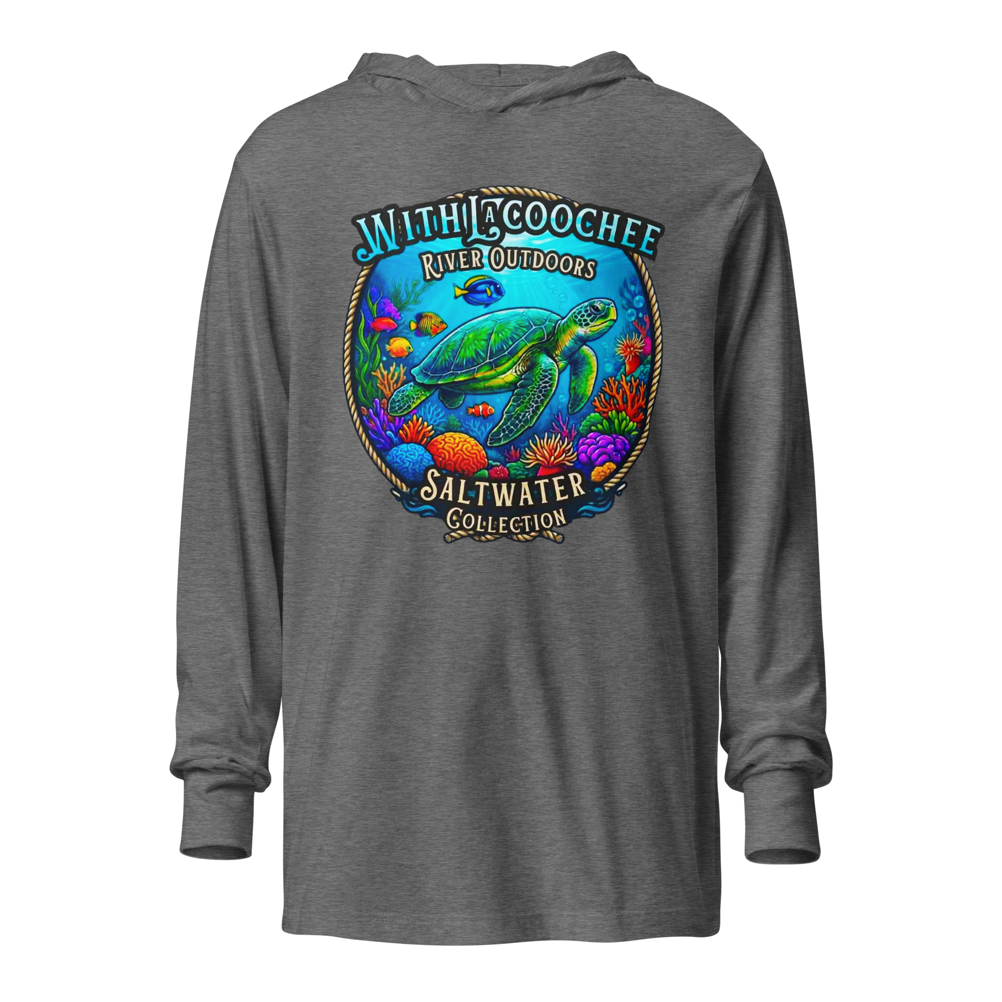 WRO Saltwater Collection Sea Turtle Hooded Long-Sleeve Tee | Withlacoochee River Outdoors - Image 4