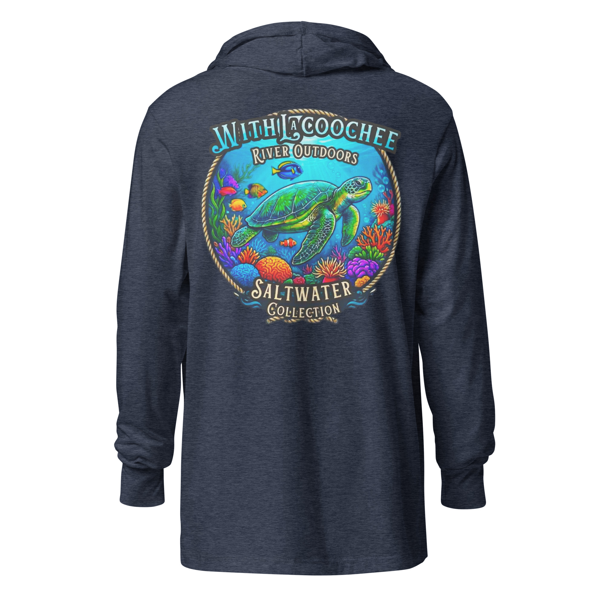 WRO Saltwater Collection Sea Turtle Hooded Long-Sleeve Tee | Withlacoochee River Outdoors - Image 12