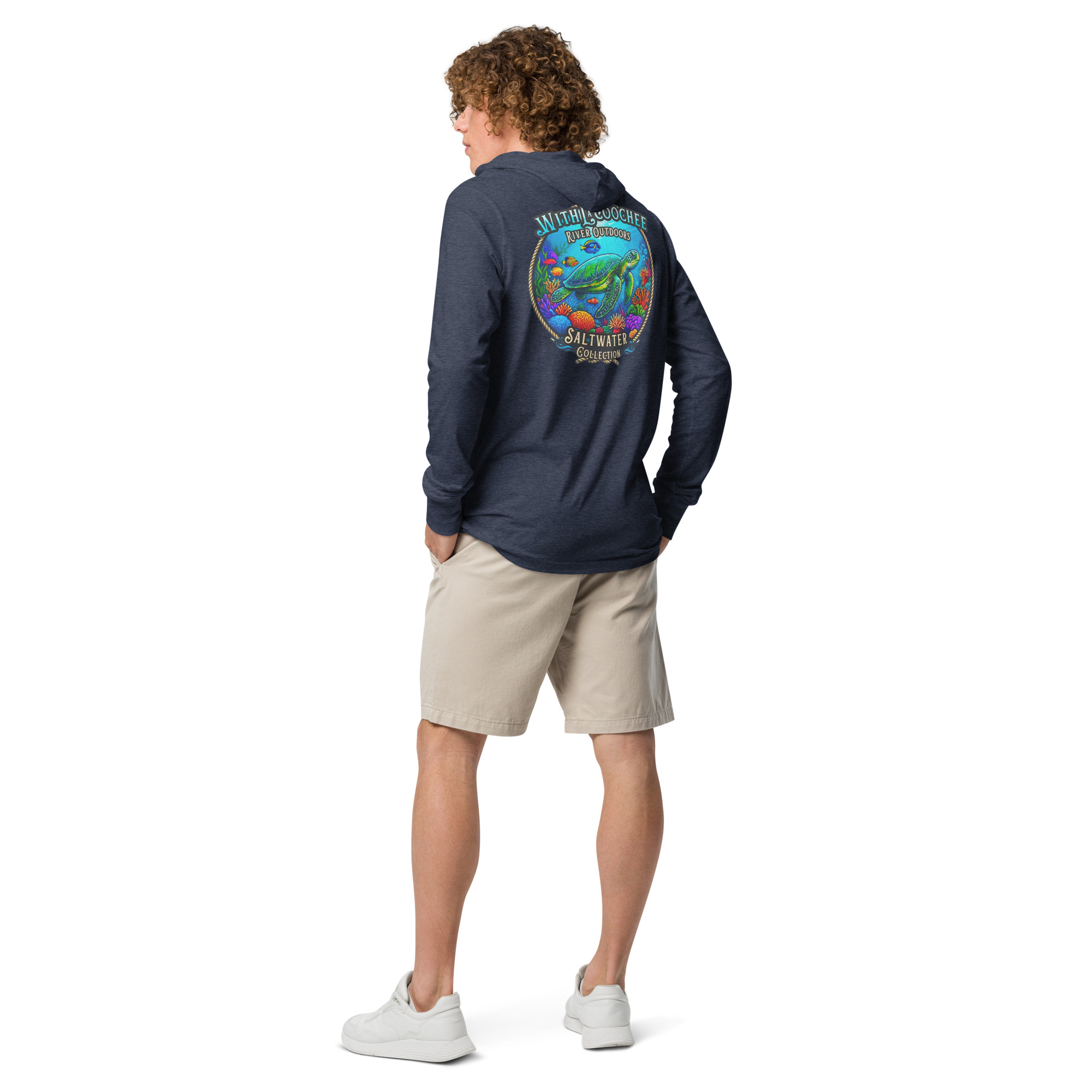 WRO Saltwater Collection Sea Turtle Hooded Long-Sleeve Tee | Withlacoochee River Outdoors - Image 13