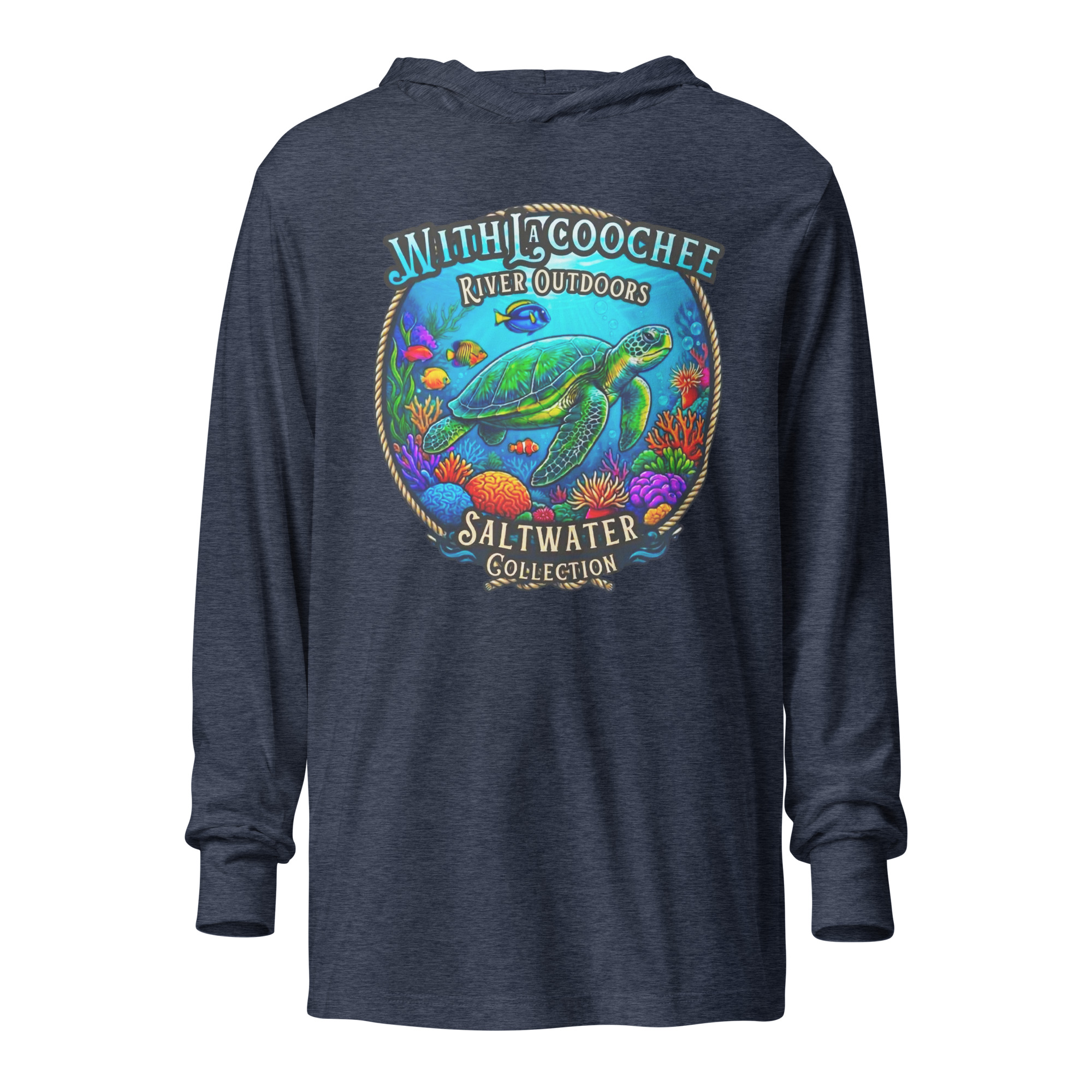 WRO Saltwater Collection Sea Turtle Hooded Long-Sleeve Tee | Withlacoochee River Outdoors - Image 6