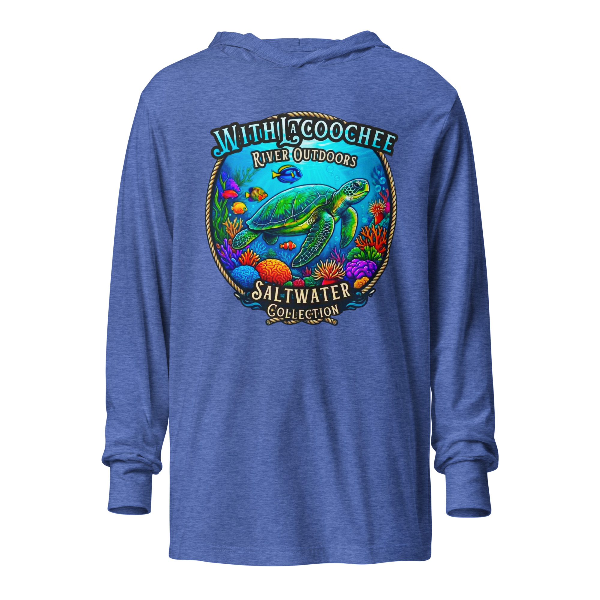 WRO Saltwater Collection Sea Turtle Hooded Long-Sleeve Tee | Withlacoochee River Outdoors - Image 8