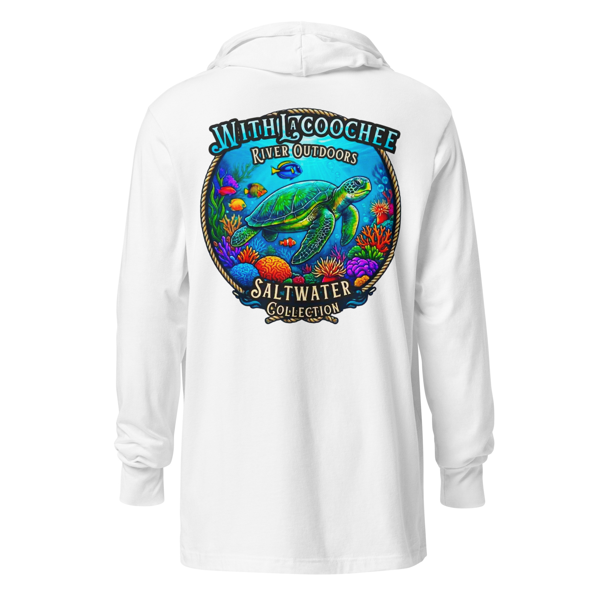 WRO Saltwater Collection Sea Turtle Hooded Long-Sleeve Tee | Withlacoochee River Outdoors - Image 3