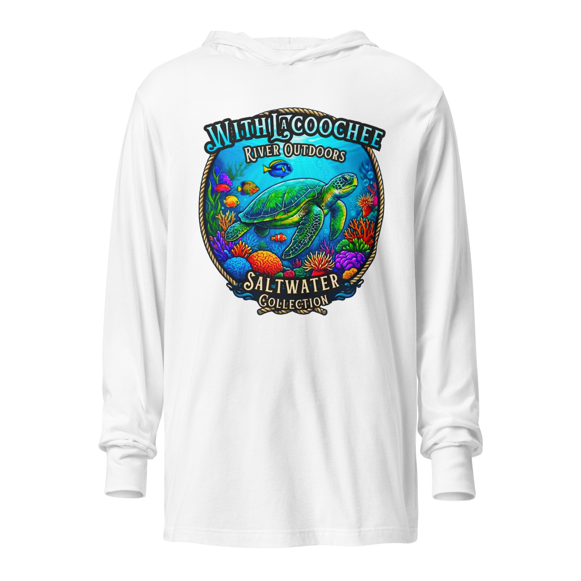 WRO Saltwater Collection Sea Turtle Hooded Long-Sleeve Tee | Withlacoochee River Outdoors - Image 3