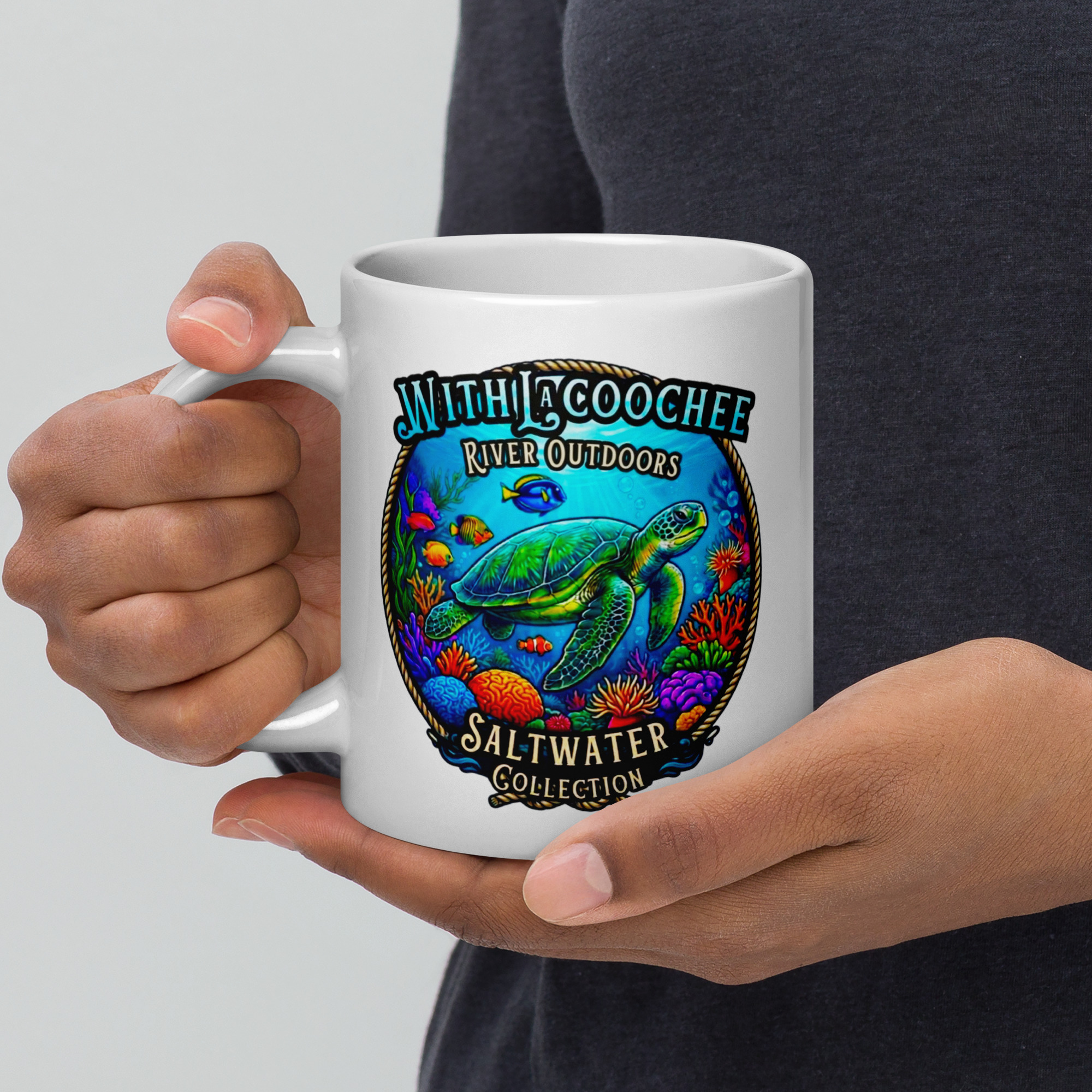 White glossy mug