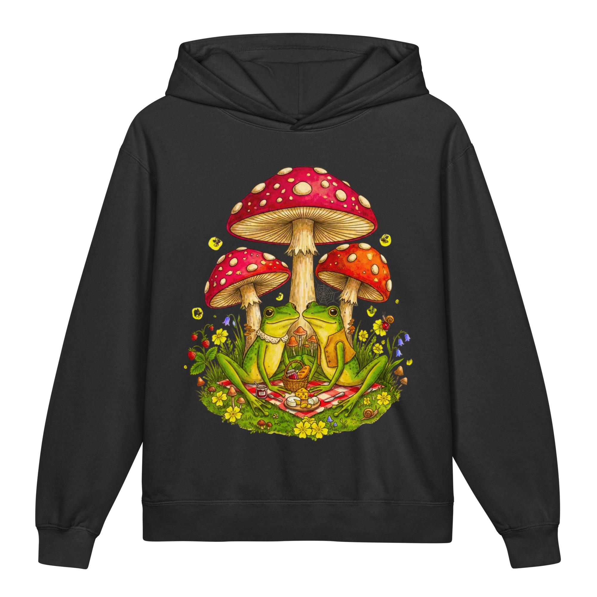 Youth Naturecore Frog Couple's Picnic Lightweight Hoodie | Withlacoochee River Outdoors - Image 9