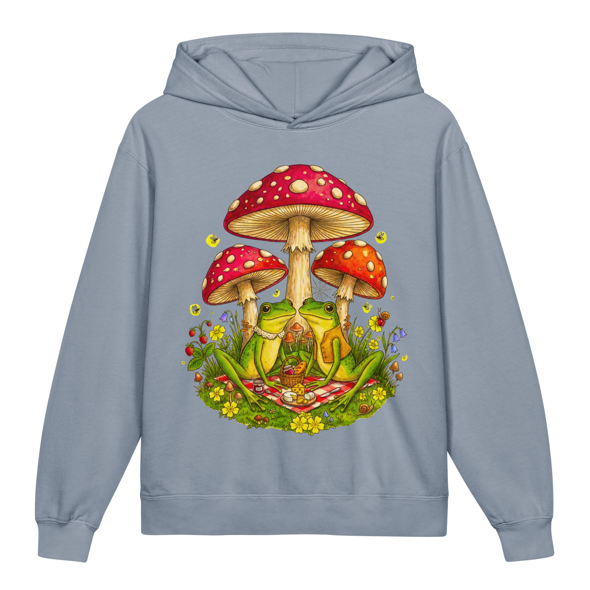 Youth Naturecore Frog Couple's Picnic Lightweight Hoodie | Withlacoochee River Outdoors - Image 15