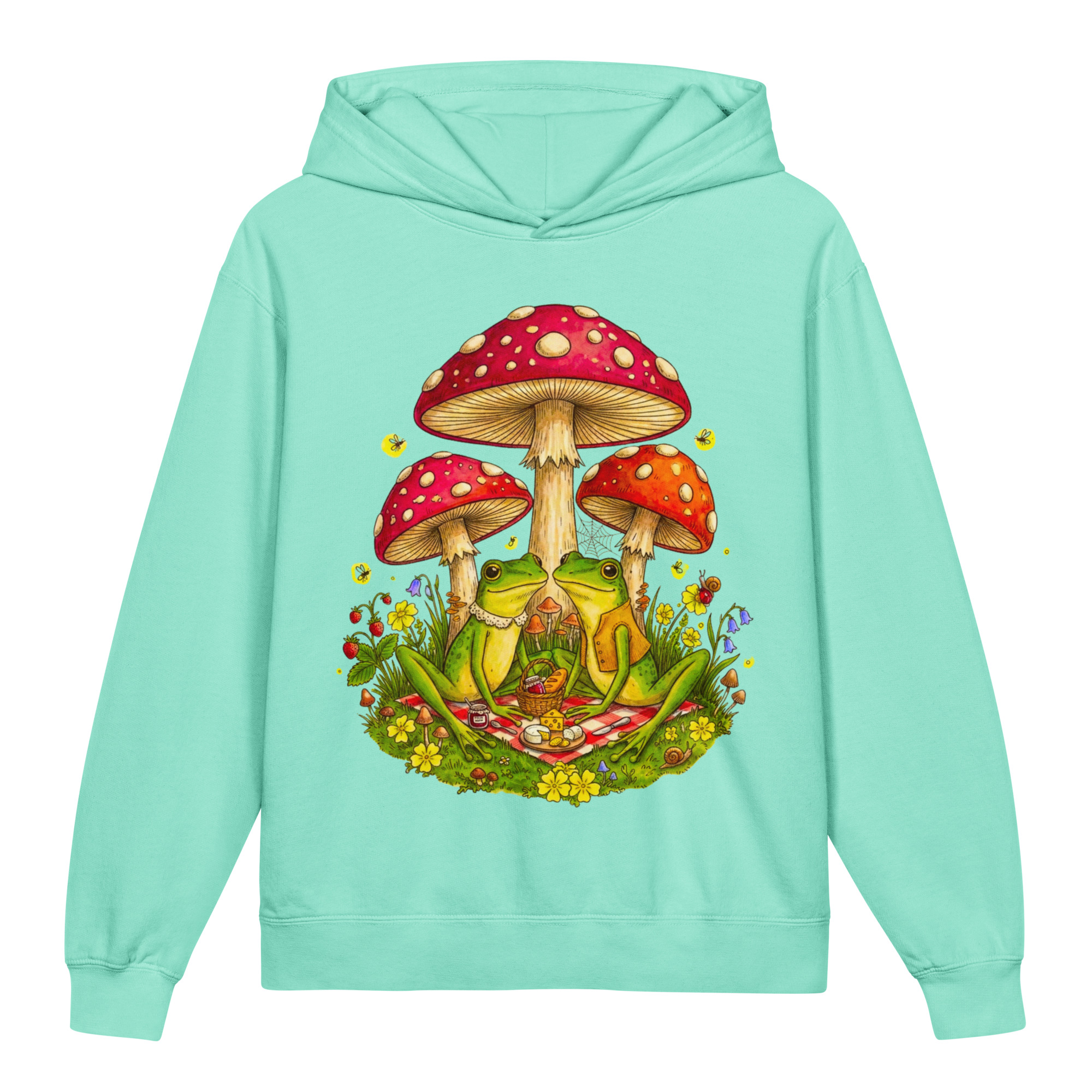 Youth Naturecore Frog Couple's Picnic Lightweight Hoodie | Withlacoochee River Outdoors