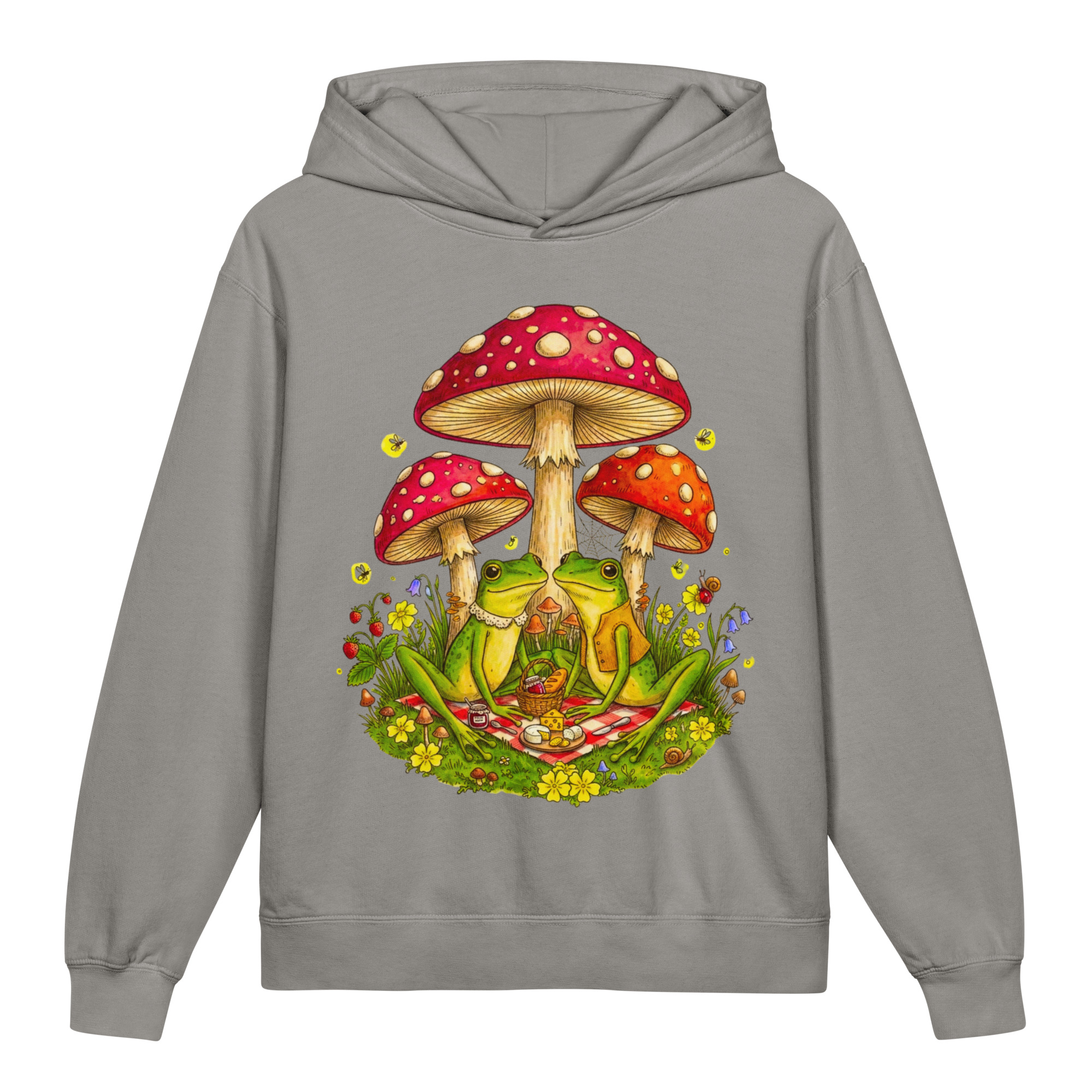 Youth Naturecore Frog Couple's Picnic Lightweight Hoodie | Withlacoochee River Outdoors - Image 13