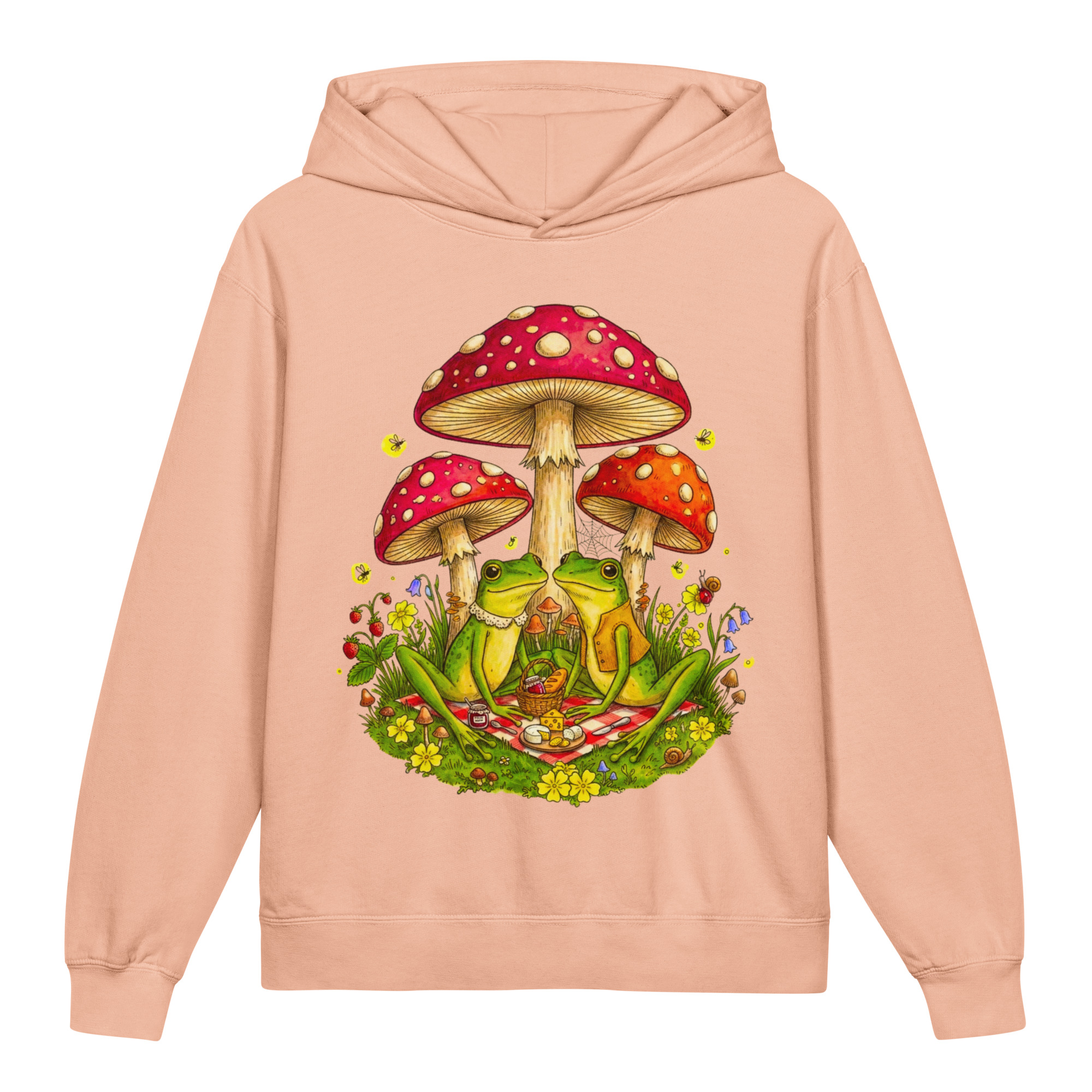 Youth Naturecore Frog Couple's Picnic Lightweight Hoodie | Withlacoochee River Outdoors - Image 17