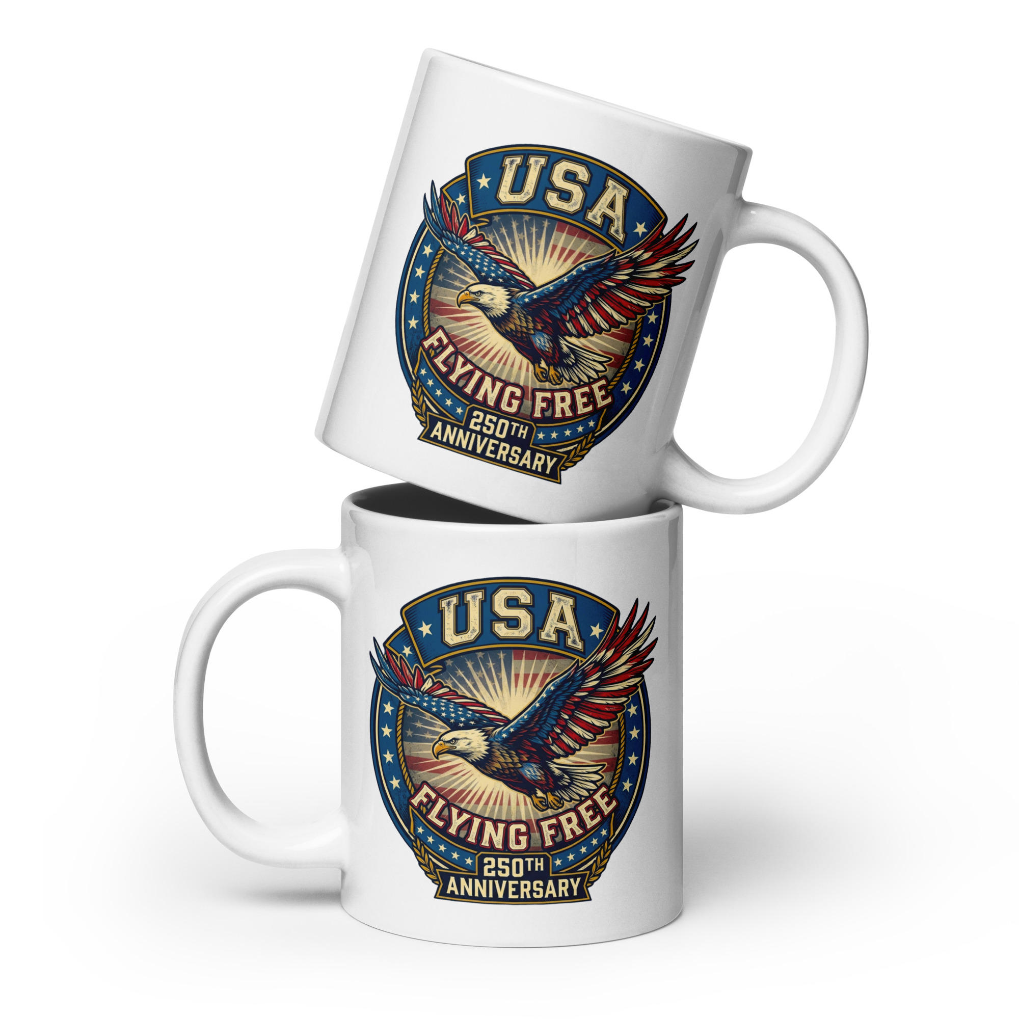 White glossy mug