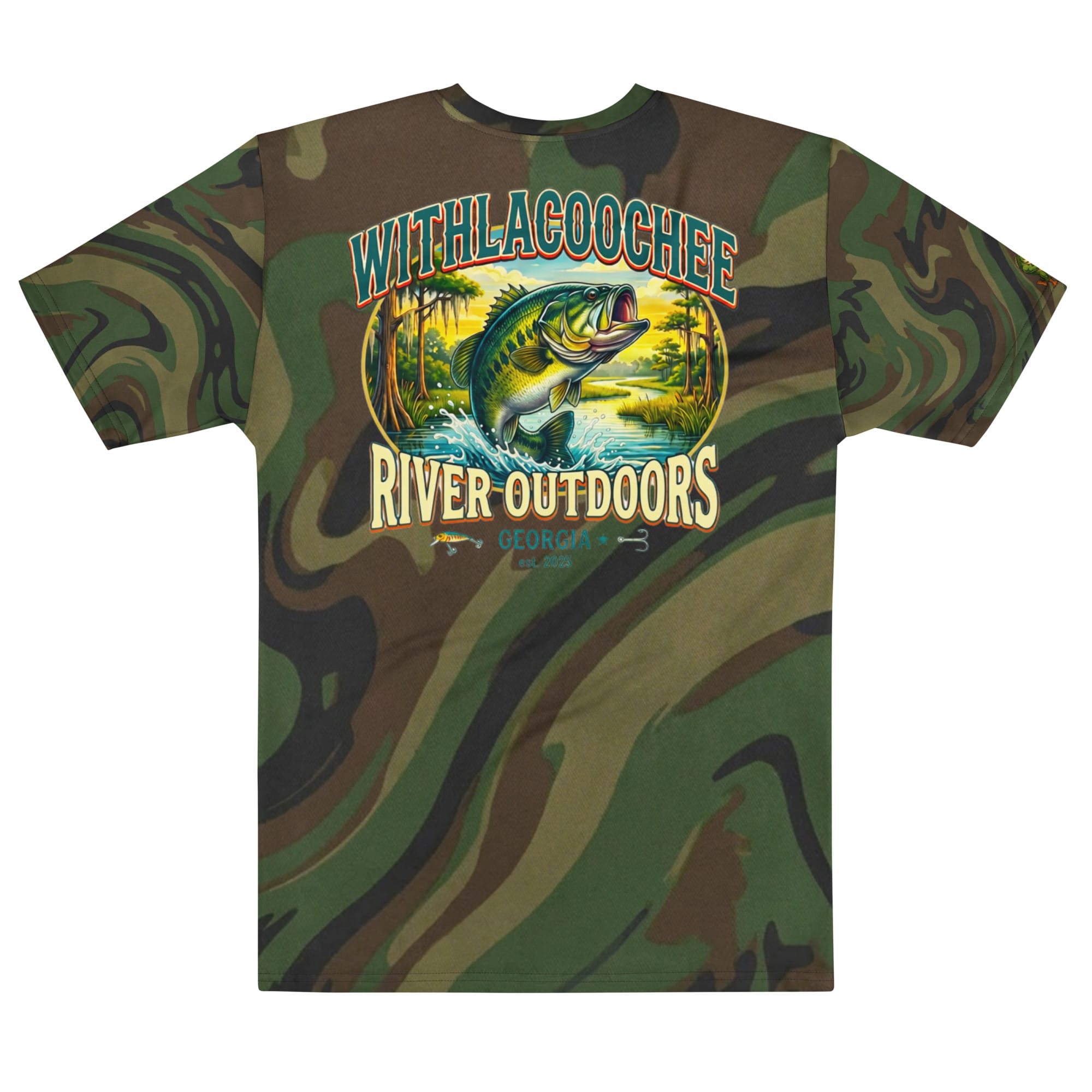 Largemouth Bass Camo T-Shirt – Men's Freshwater Fishing Tee - Image 2